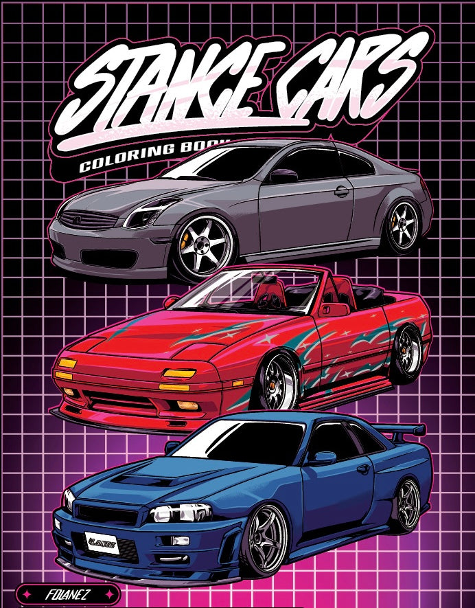 STANCE CARS COLORING BOOK
